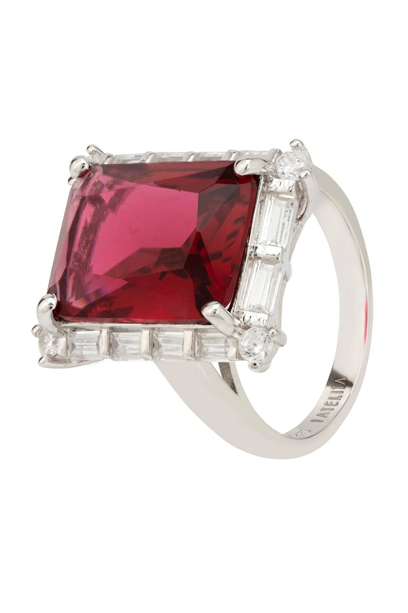 Tudor Silver Ring Ruby - LATELITA Rings