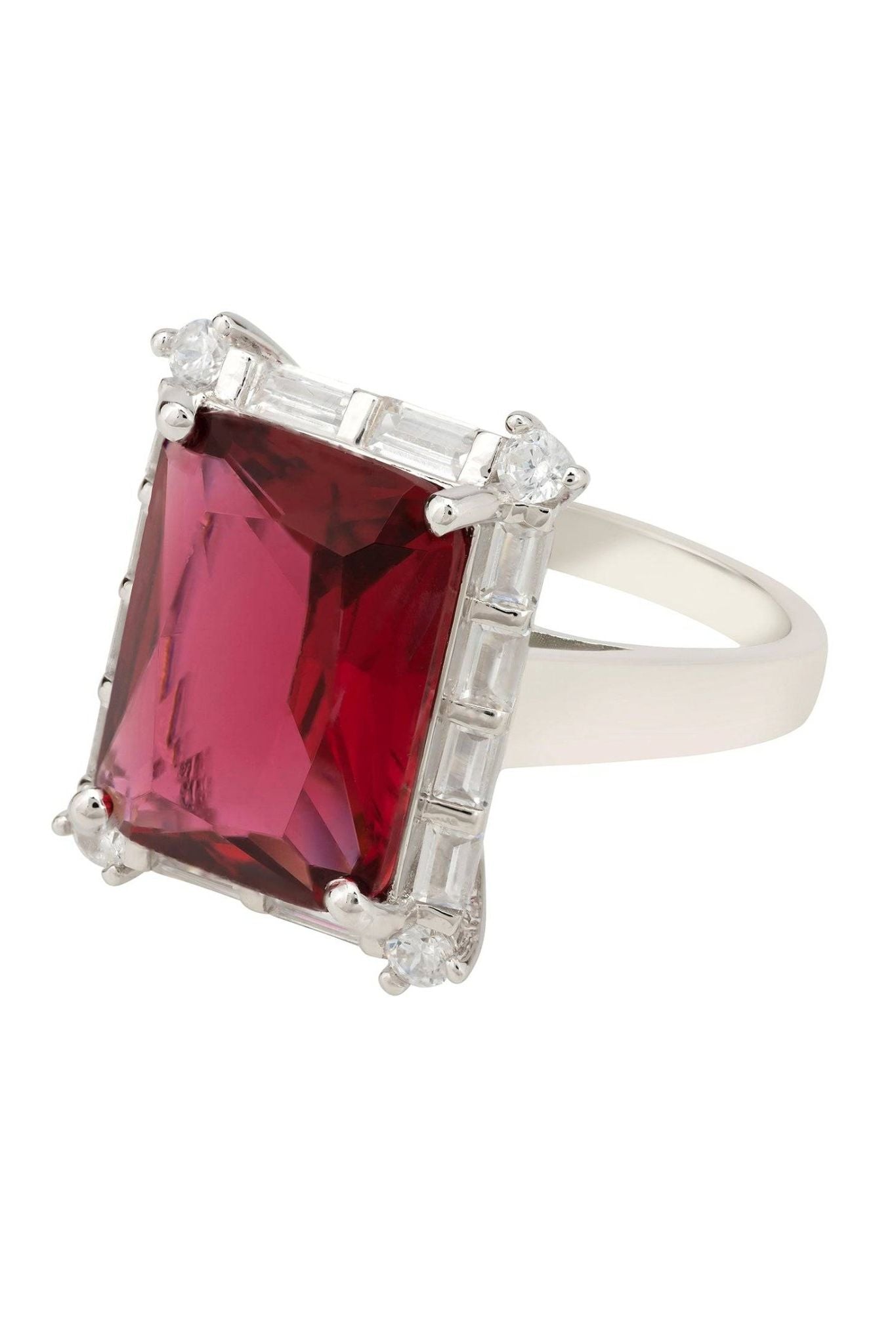 Tudor Silver Ring Ruby - LATELITA Rings