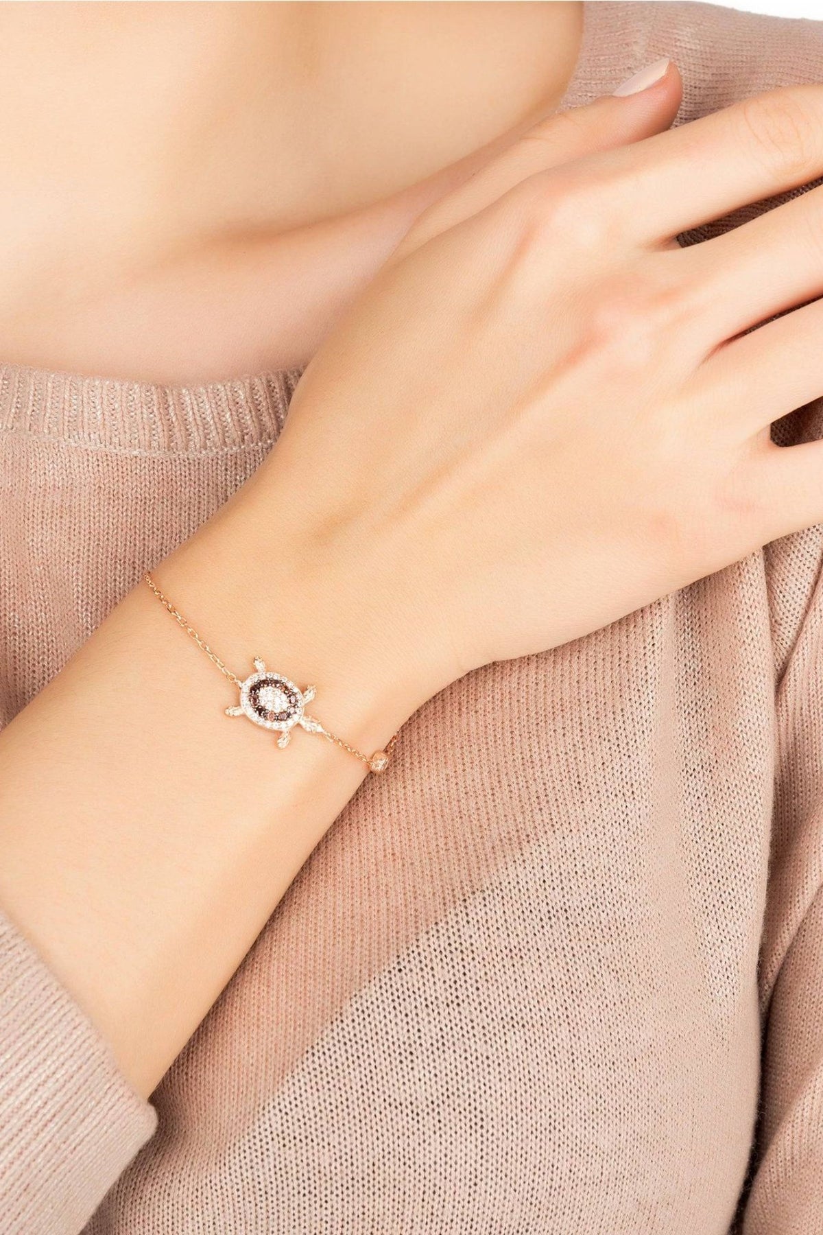Turtle Chocolate Bracelet Pink Rosegold - LATELITA Bracelets