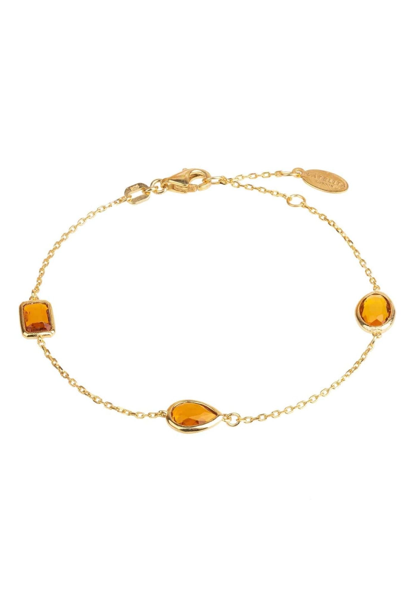 Venice Bracelet Gold Citrine - LATELITA Bracelets