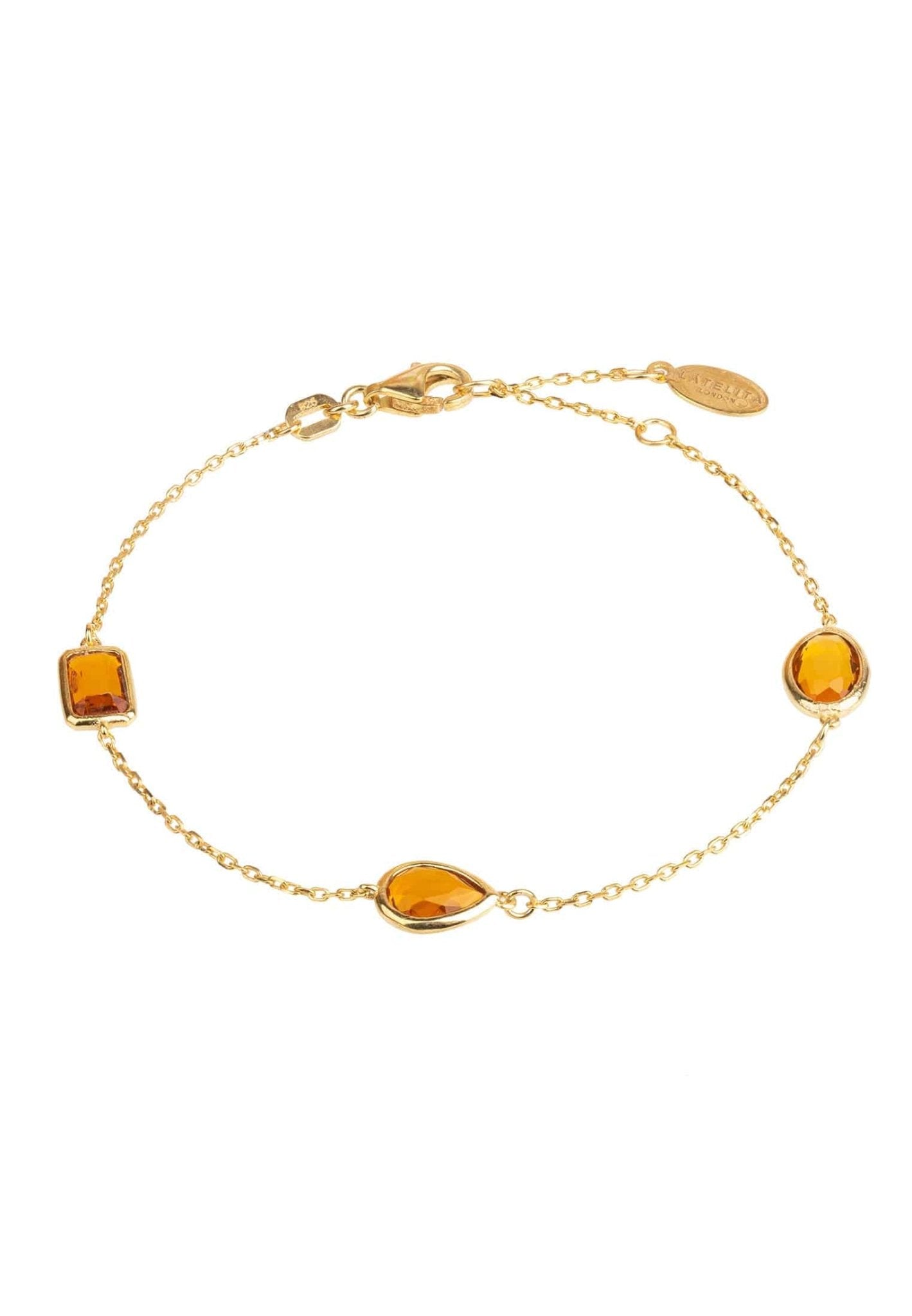 Venice Bracelet Gold Citrine - LATELITA Bracelets