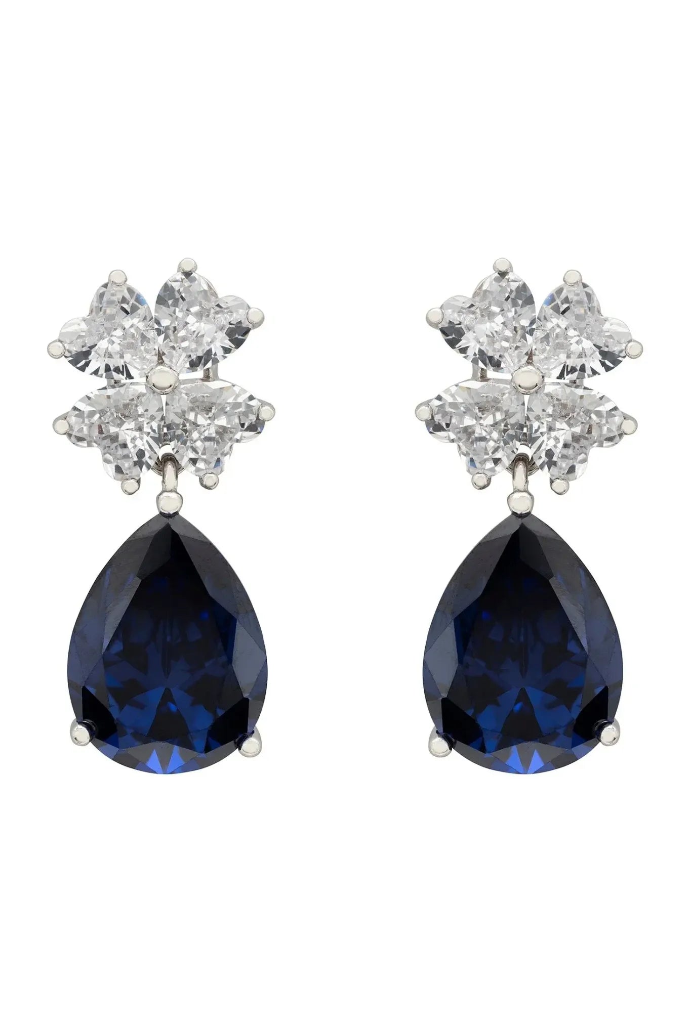 Victoria Teardrop Earrings Silver Tanzanite - LATELITA Earrings