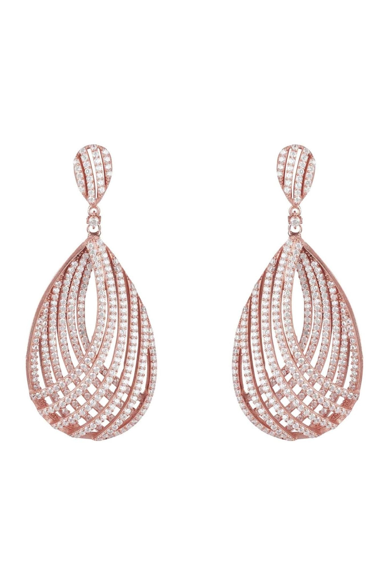 Vortex Teardrop Earring Rosegold - LATELITA Earrings