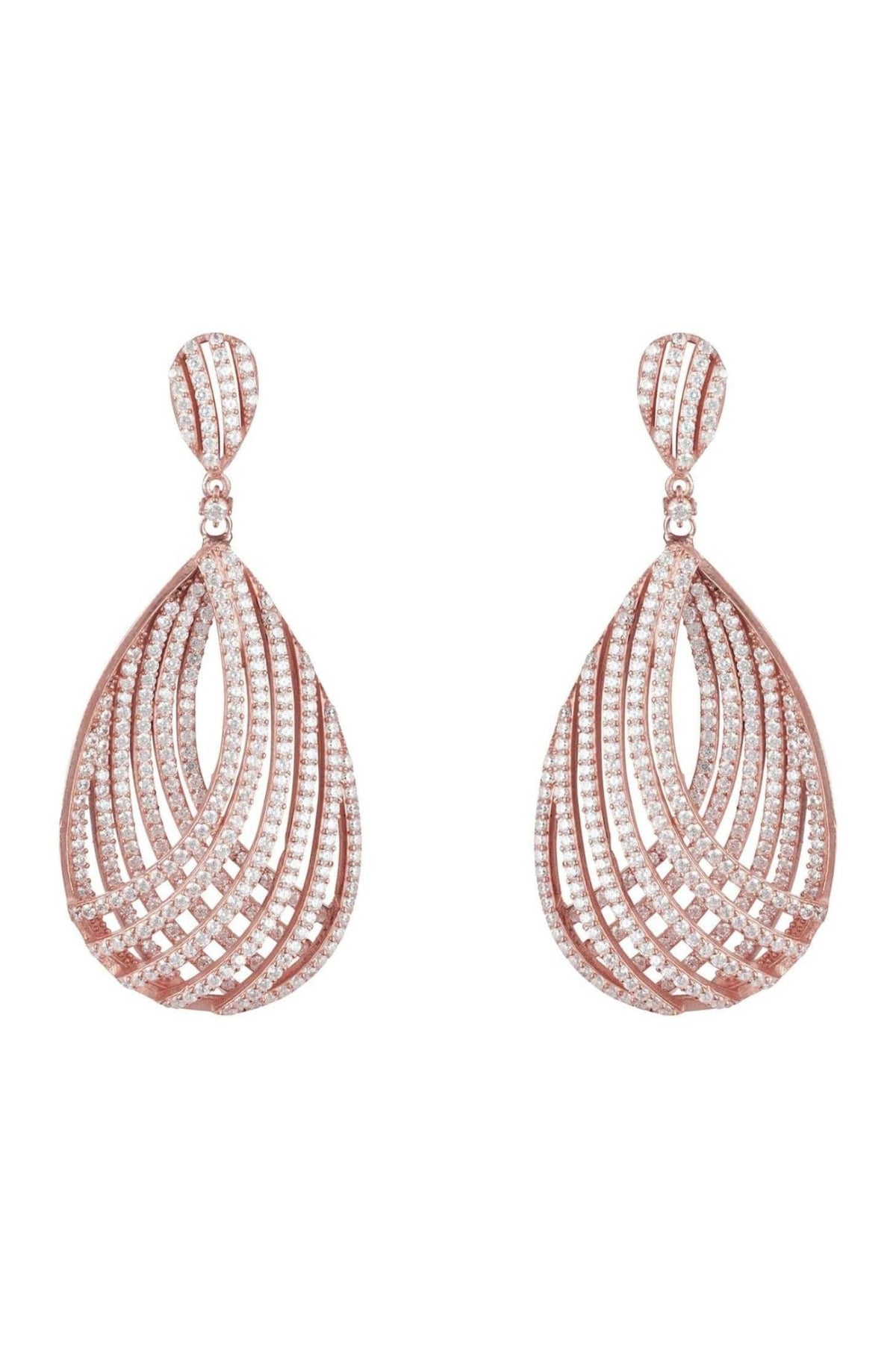 Vortex Teardrop Earring Rosegold - LATELITA Earrings