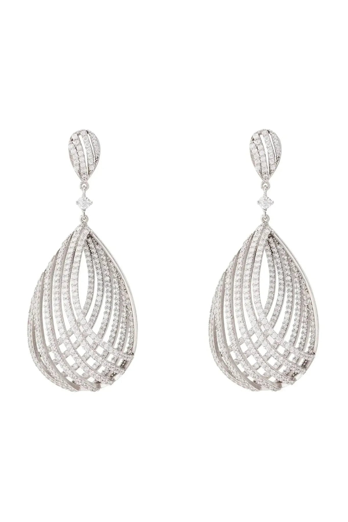 Vortex Teardrop Earring Silver - LATELITA Earrings
