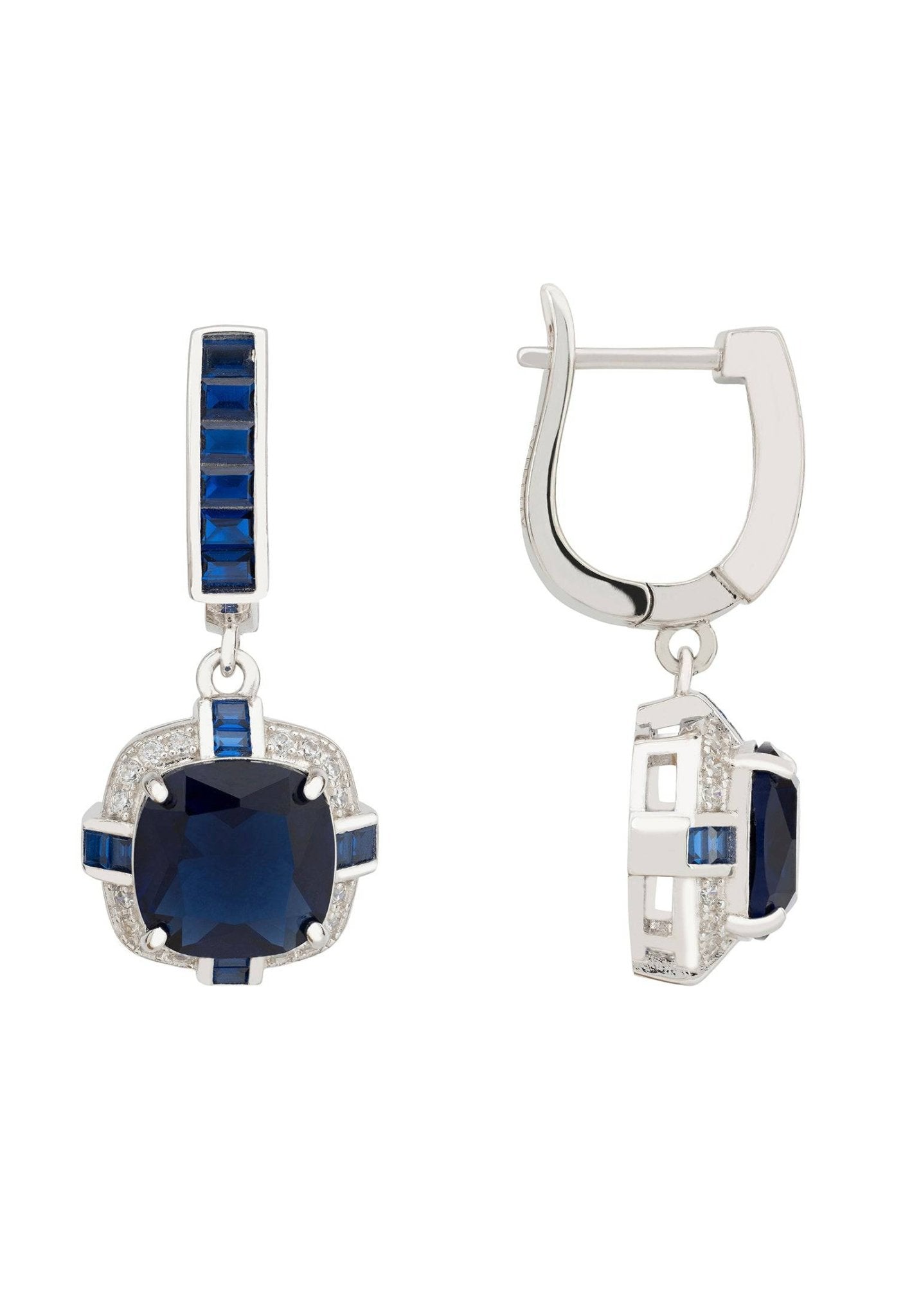 Windsor Silver Earring Sapphire - LATELITA Earrings