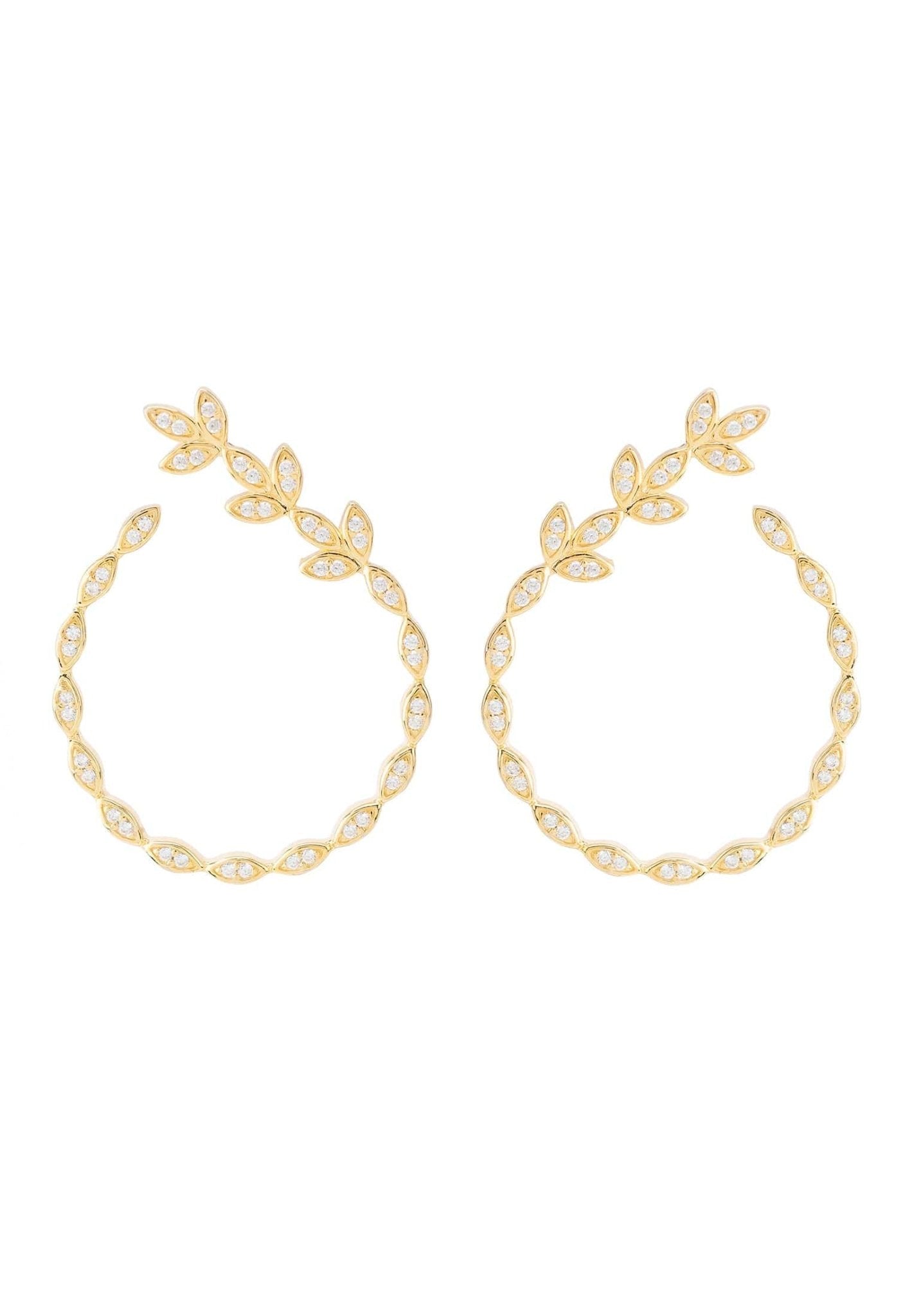 Wisteria Trailing Flower Earrings Gold - LATELITA Earrings