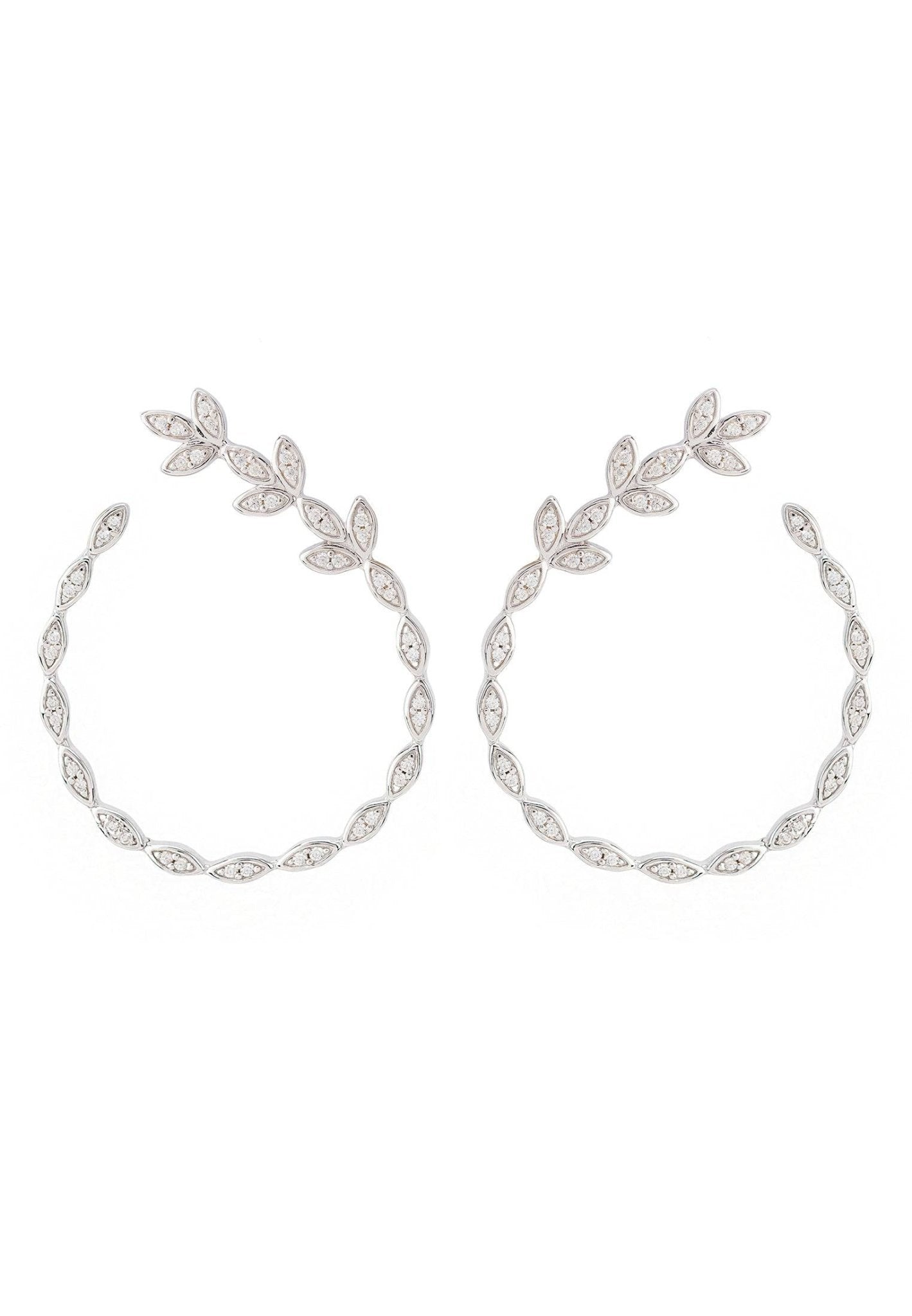 Wisteria Trailing Flower Earrings Silver - LATELITA Earrings