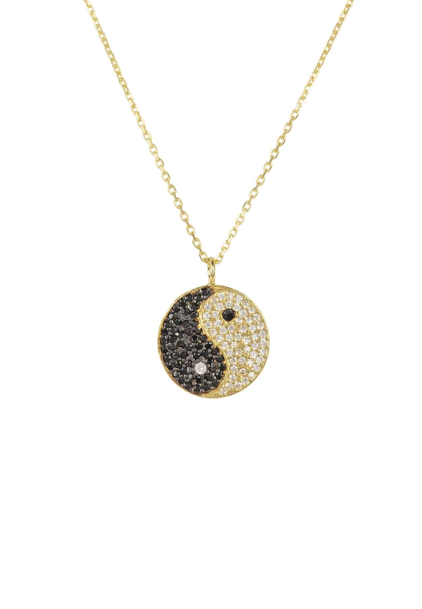 Yin And Yang Pendant Necklace Gold - LATELITA Necklaces