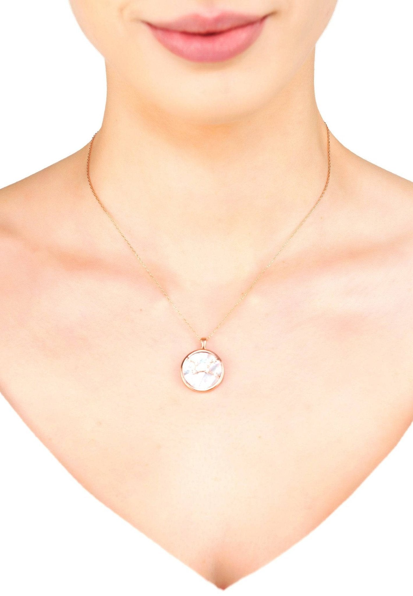 Zodiac Mother Of Pearl Gemstone Star Constellation Pendant Necklace Virgo - LATELITA Necklaces