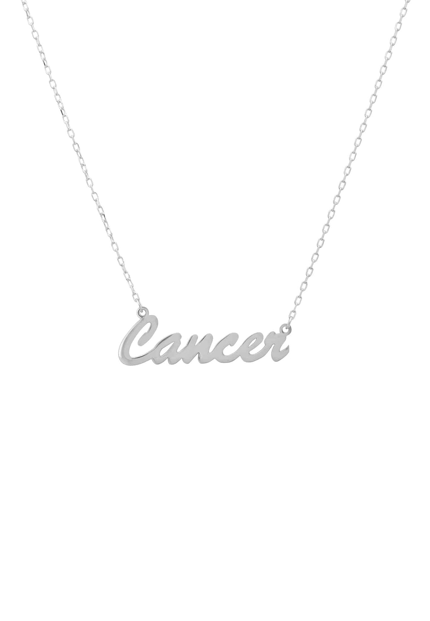 Zodiac Star Sign Name Necklace Silver Cancer - LATELITA Necklaces