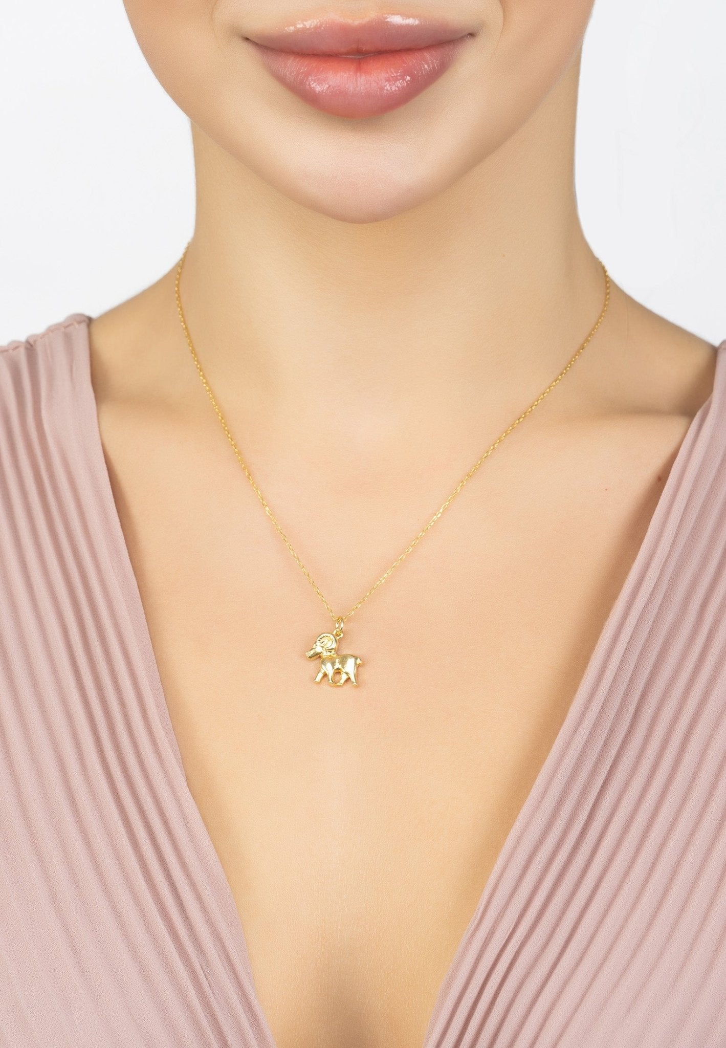 Zodiac Star Sign Necklace Gold Aries - LATELITA Necklaces