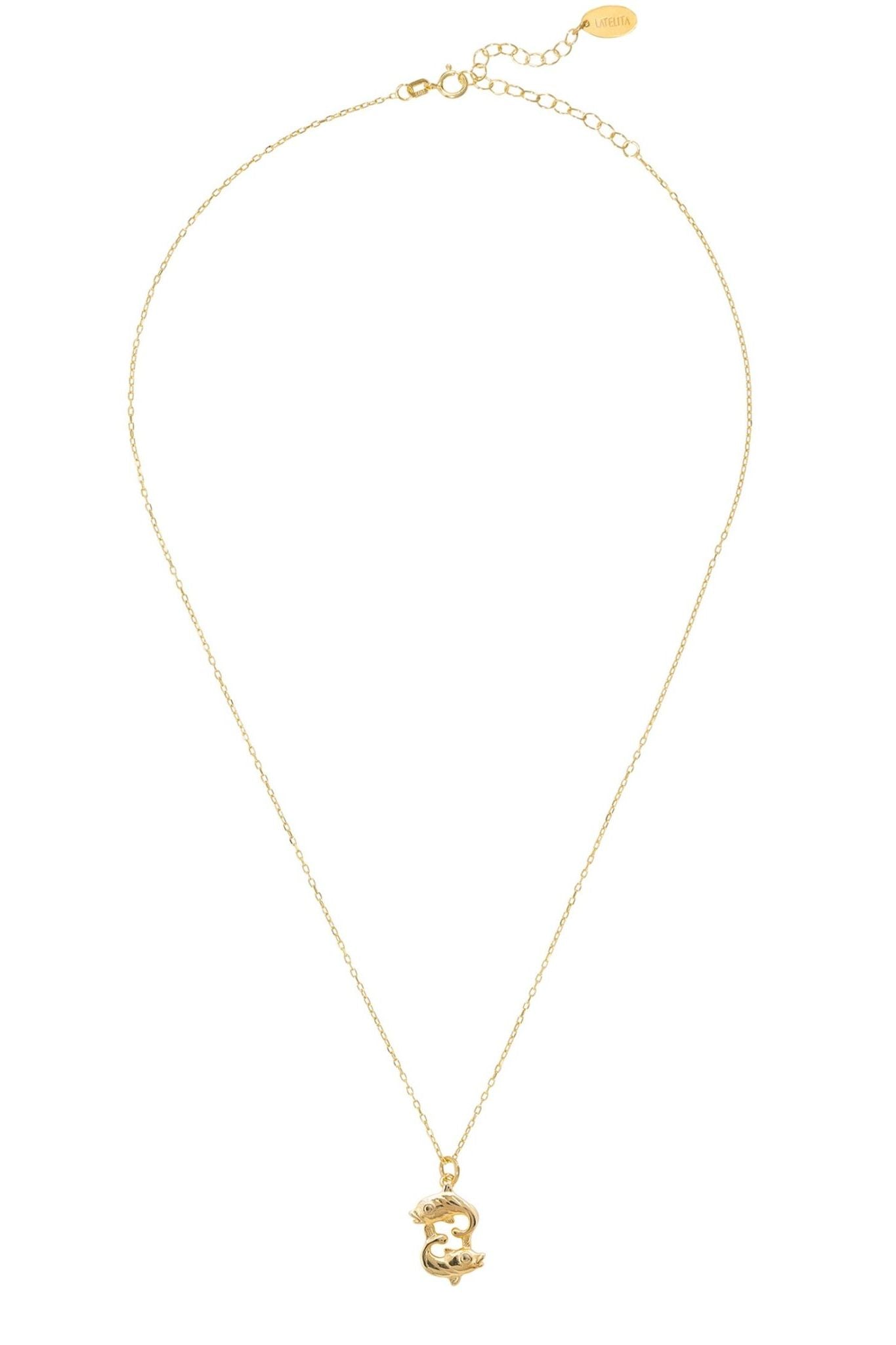 Zodiac Star Sign Necklace Gold Pisces - LATELITA Necklaces