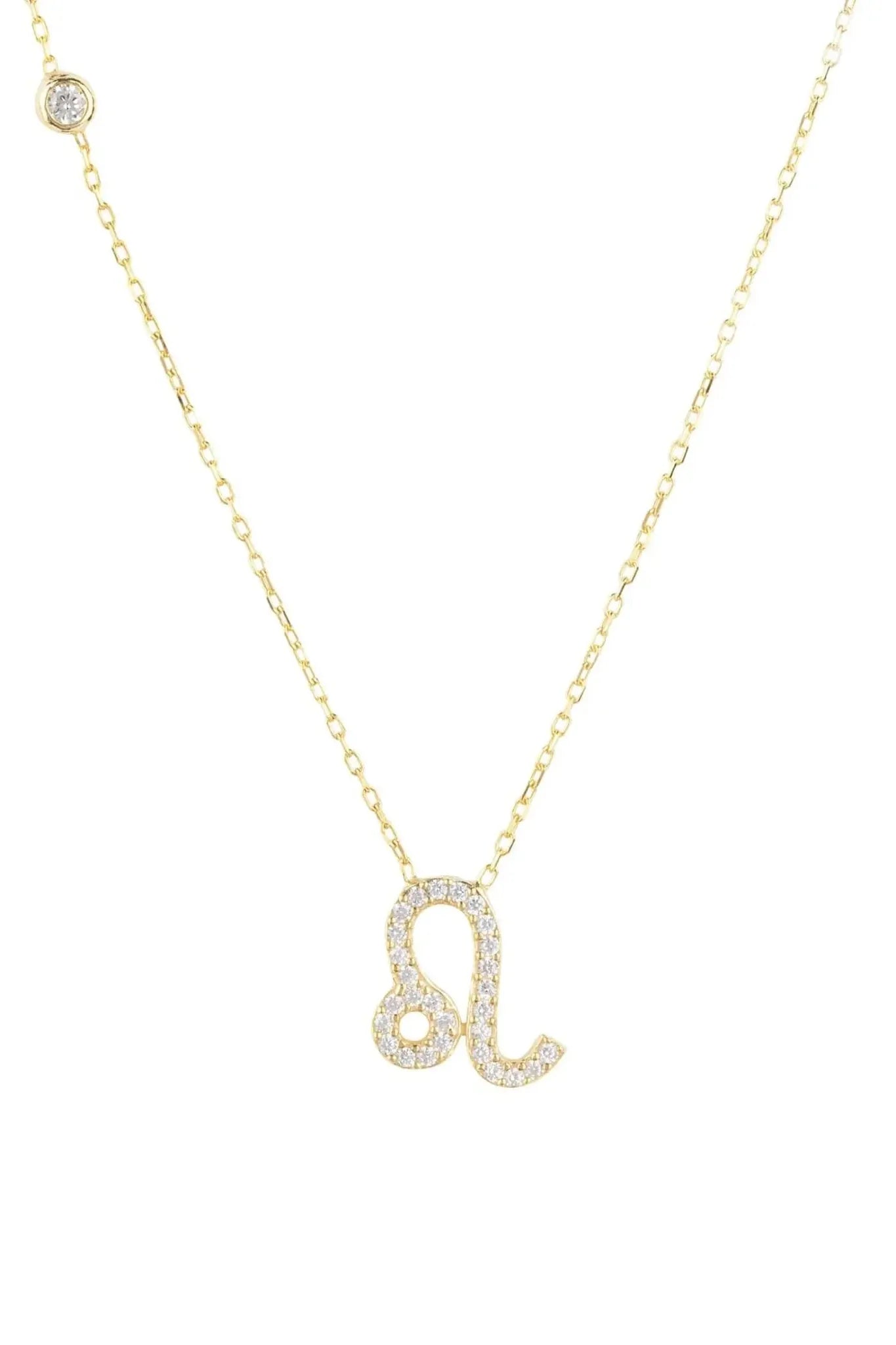 Zodiac Star Sign Pendant Necklace Gold Leo - LATELITA Necklaces