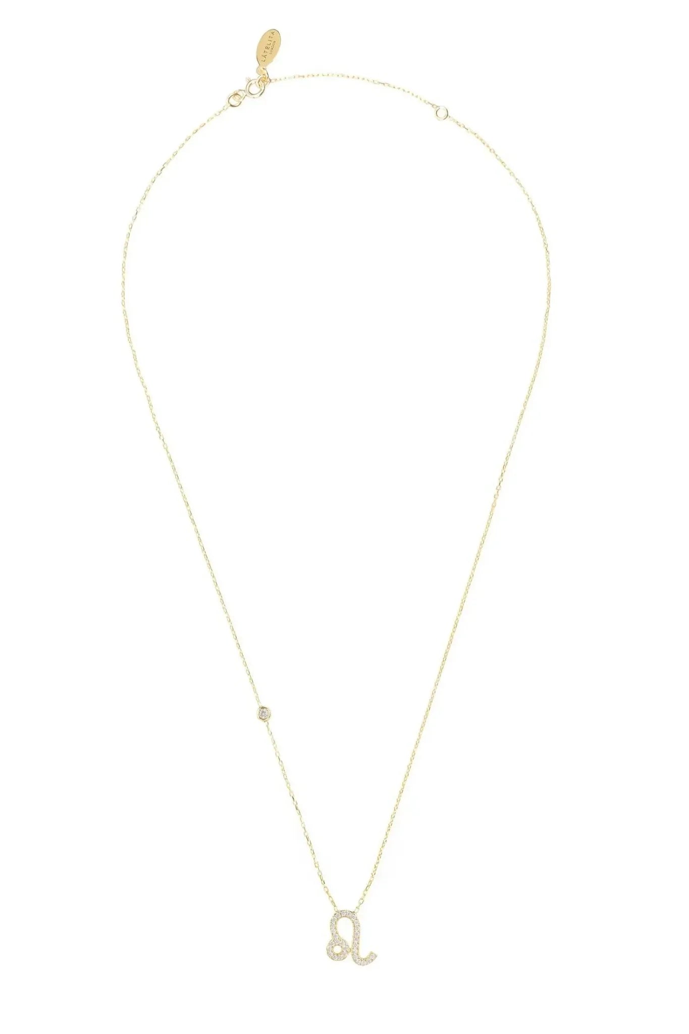 Zodiac Star Sign Pendant Necklace Gold Leo - LATELITA Necklaces