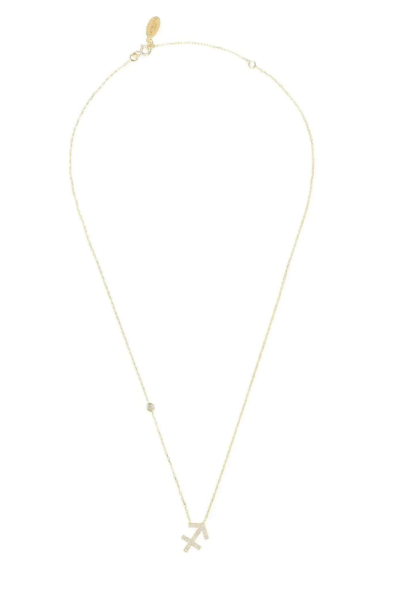 Zodiac Star Sign Pendant Necklace Gold Sagittarius - LATELITA Necklaces