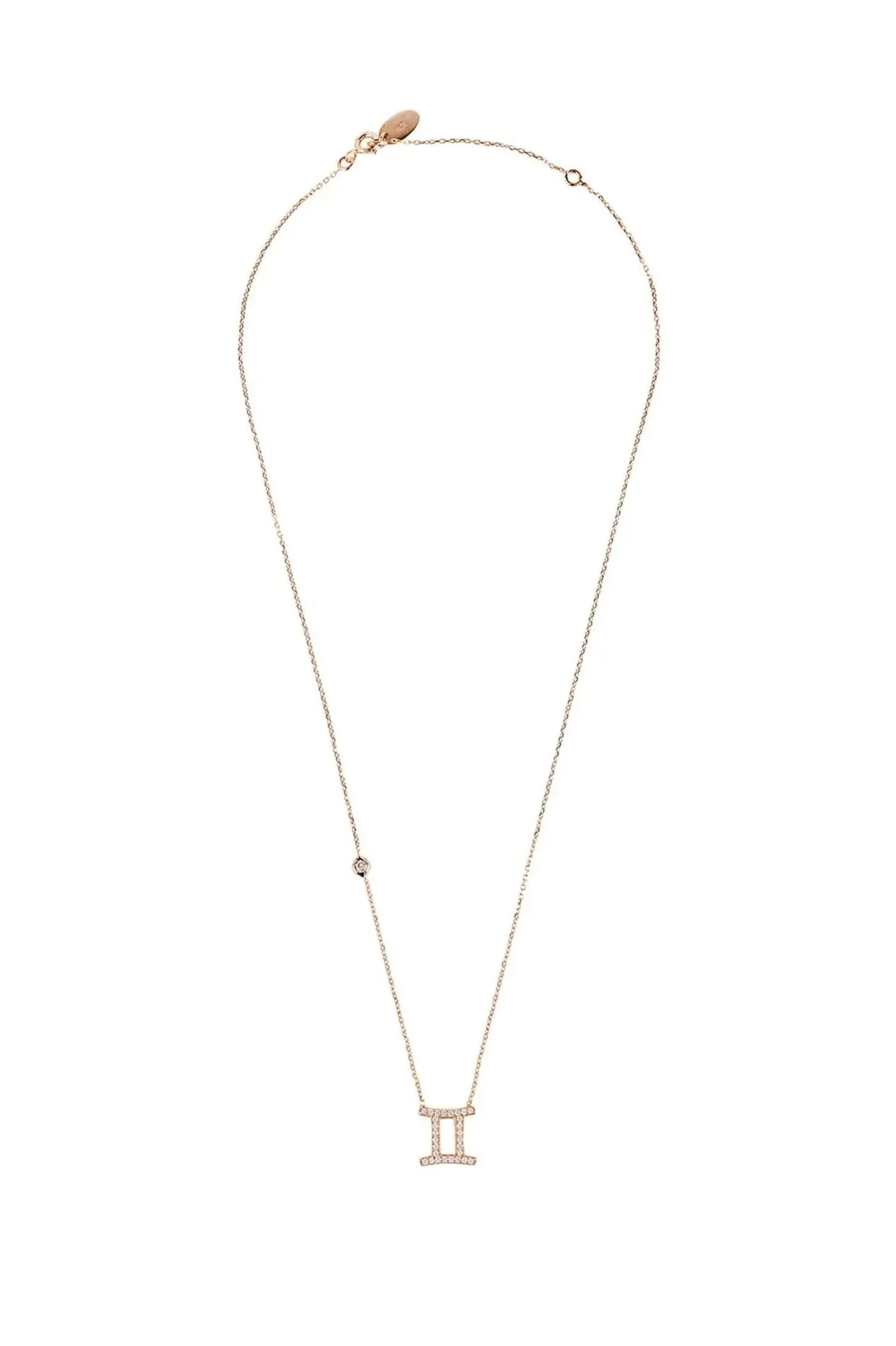 Zodiac Star Sign Pendant Necklace Rose Gold Gemini - LATELITA Necklaces
