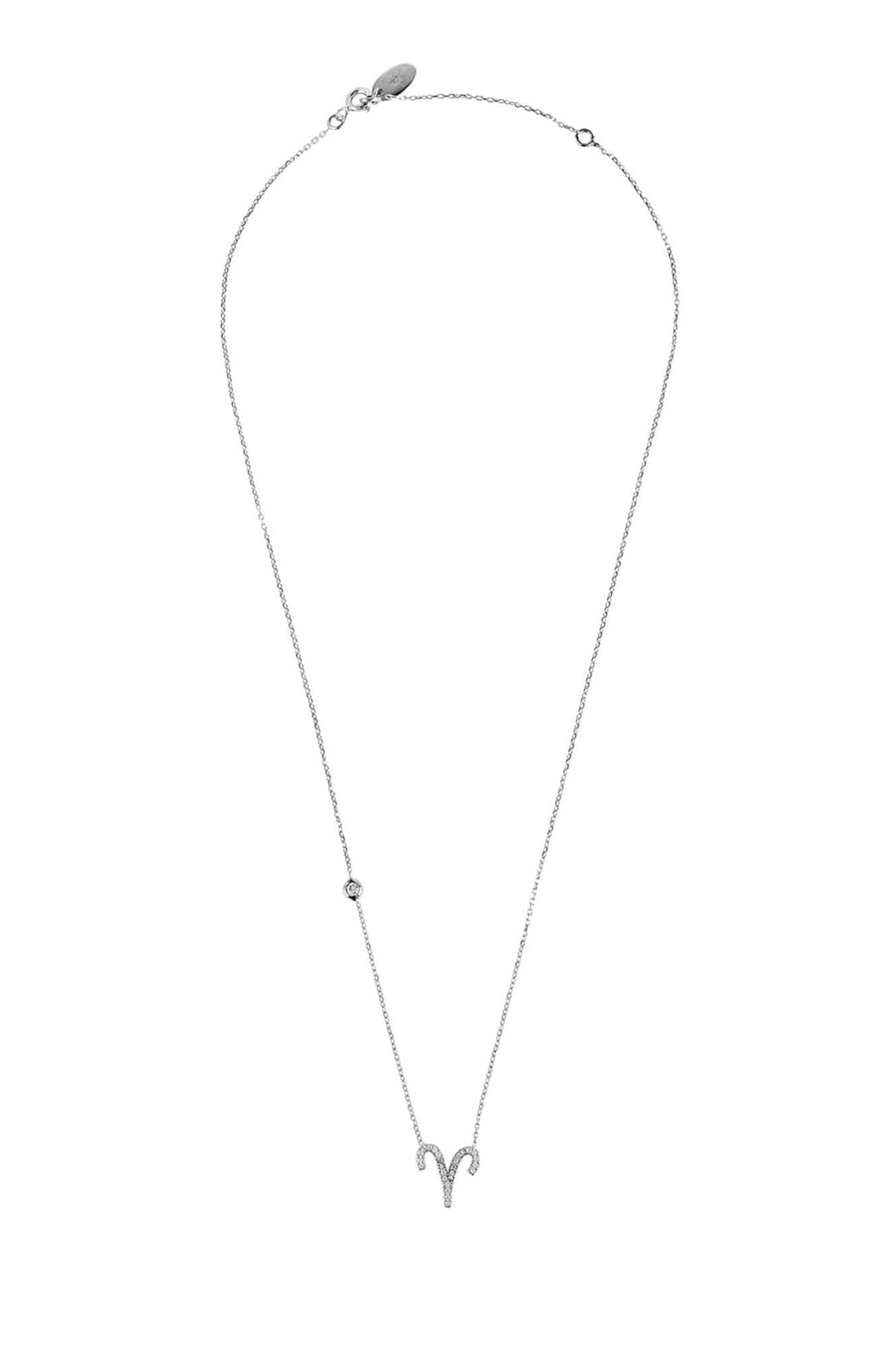 Zodiac Star Sign Pendant Necklace Silver Aries - LATELITA Necklaces