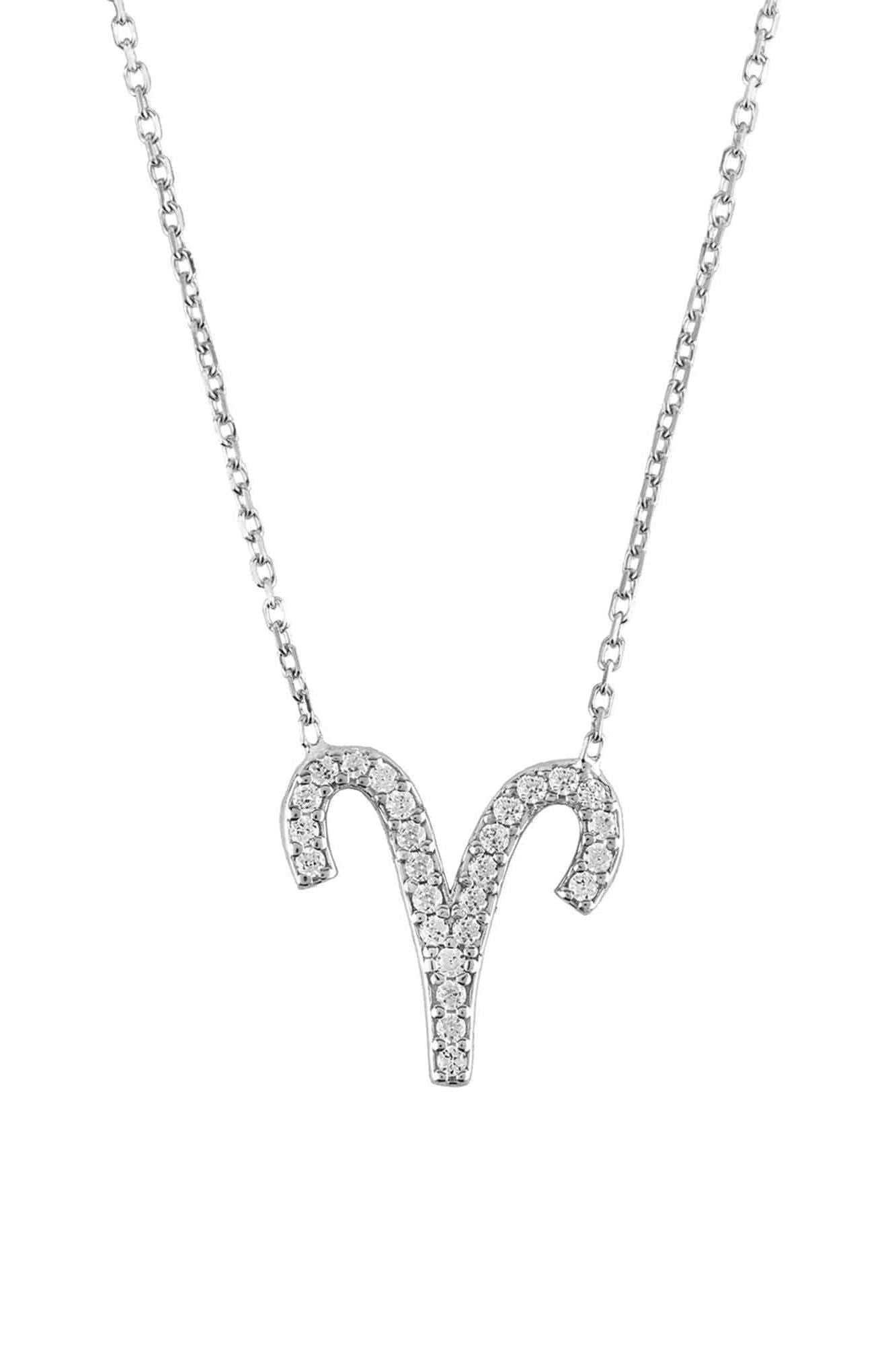 Zodiac Star Sign Pendant Necklace Silver Aries - LATELITA Necklaces