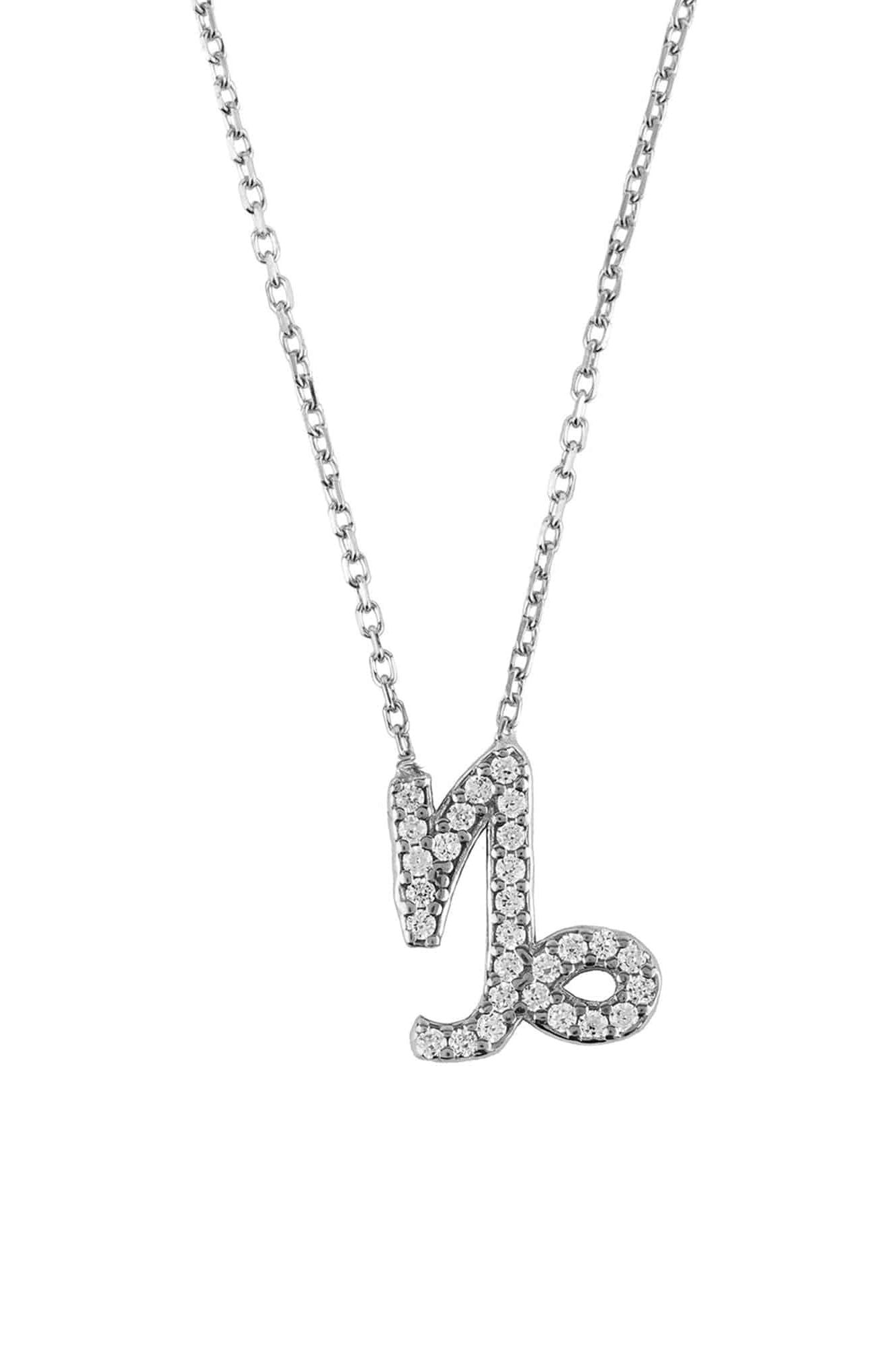 Zodiac Star Sign Pendant Necklace Silver Capricorn - LATELITA Necklaces