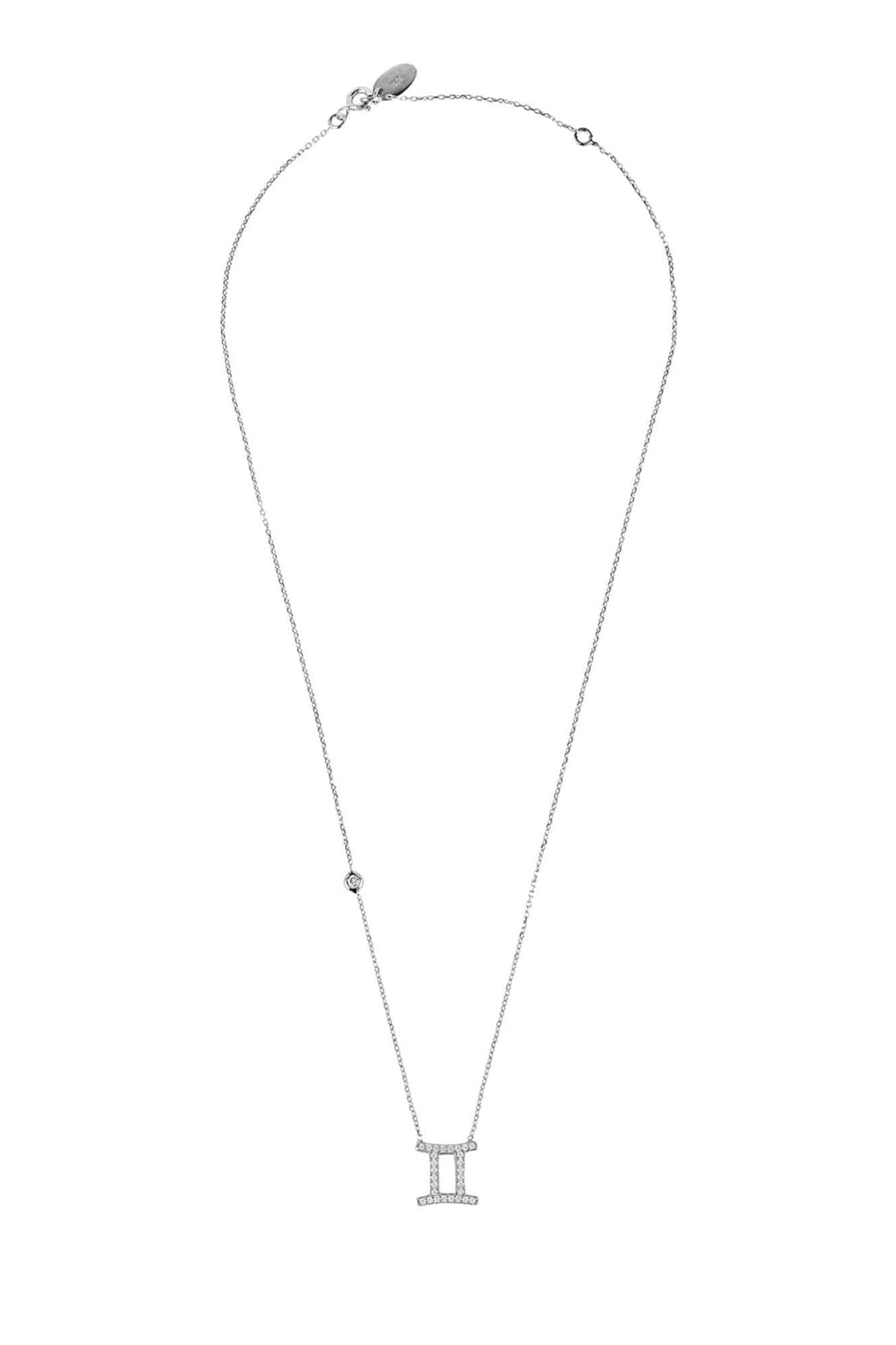 Zodiac Star Sign Pendant Necklace Silver Gemini - LATELITA Necklaces