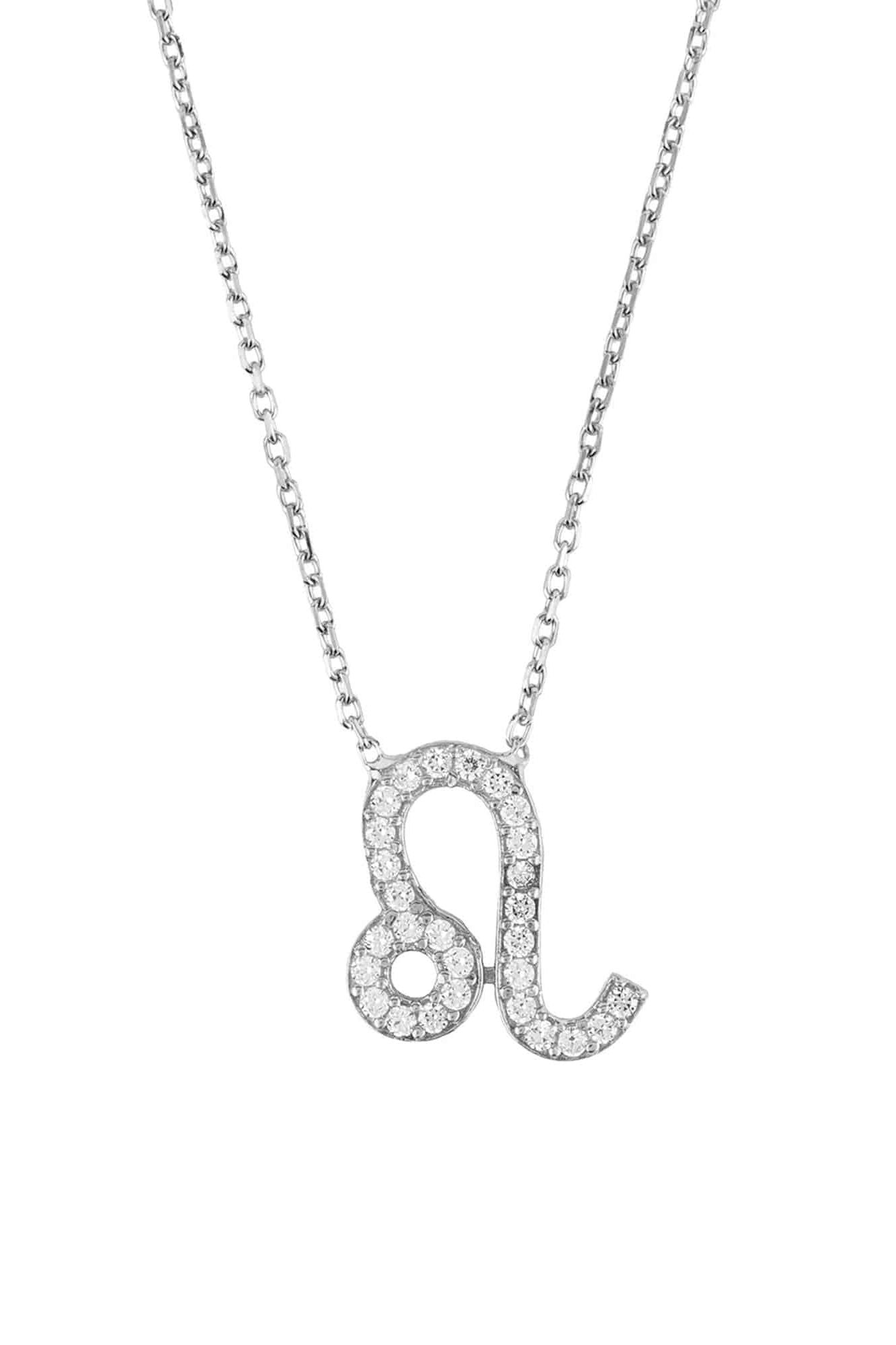 Zodiac Star Sign Pendant Necklace Silver Leo - LATELITA Necklaces
