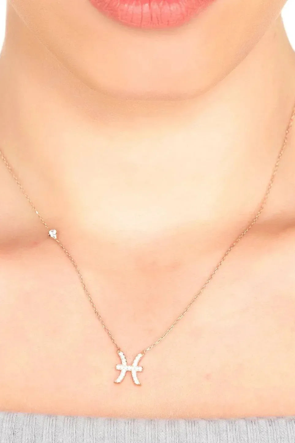 Zodiac Star Sign Pendant Necklace Silver Pisces - LATELITA Necklaces