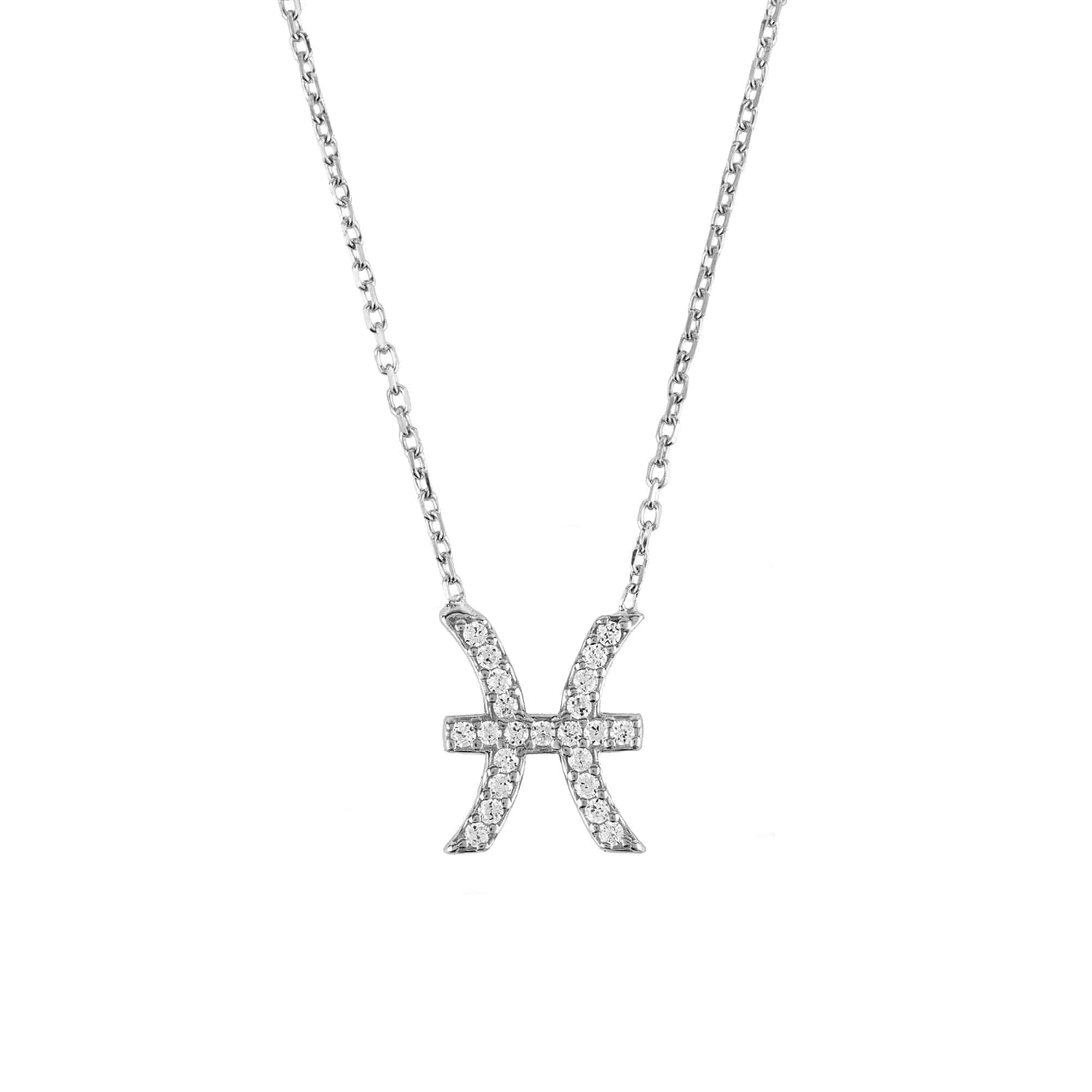 Zodiac Star Sign Pendant Necklace Silver Pisces - LATELITA Necklaces